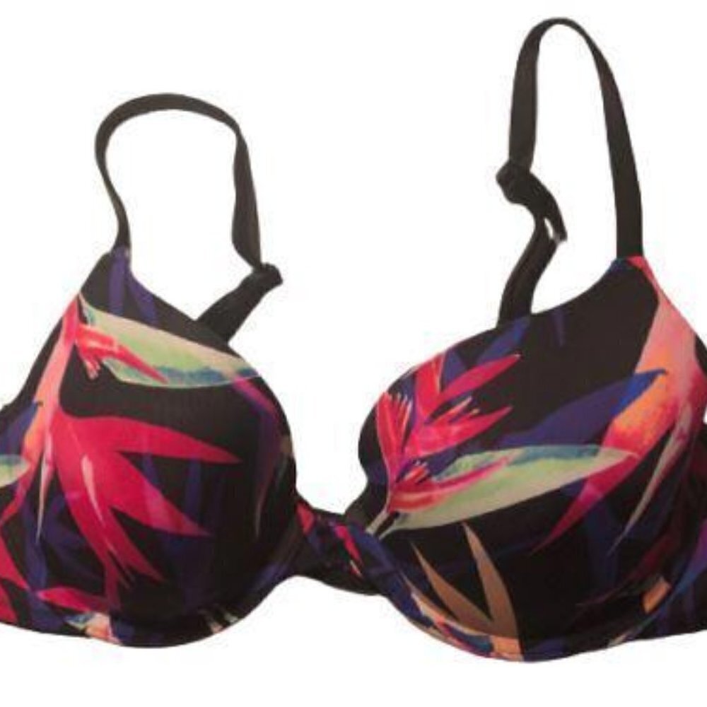 #3445-5 Victoria's Secret Pink Tropical Push Up 34B Bra